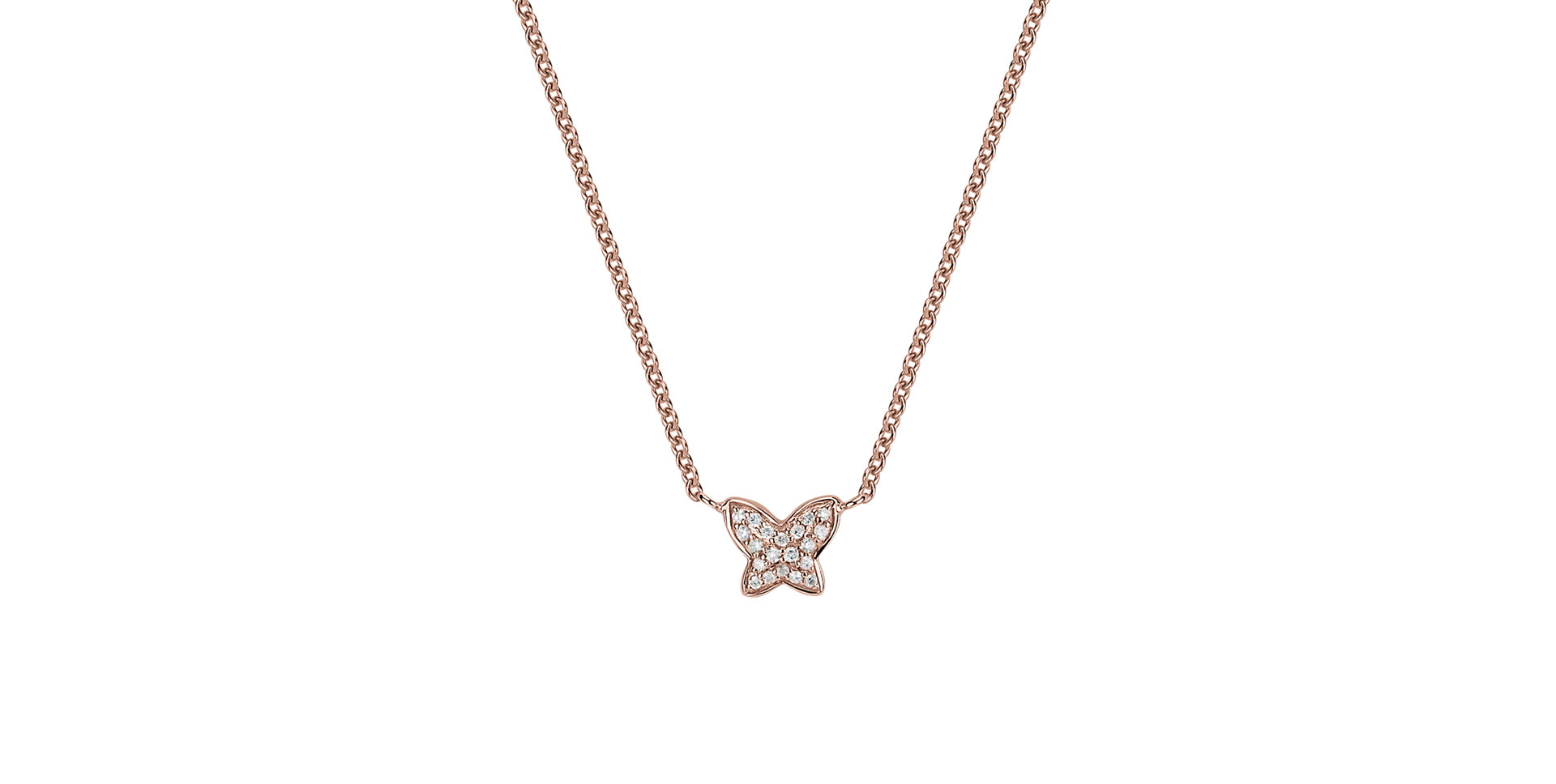 Náhrdelník s diamanty Magic Butterfly