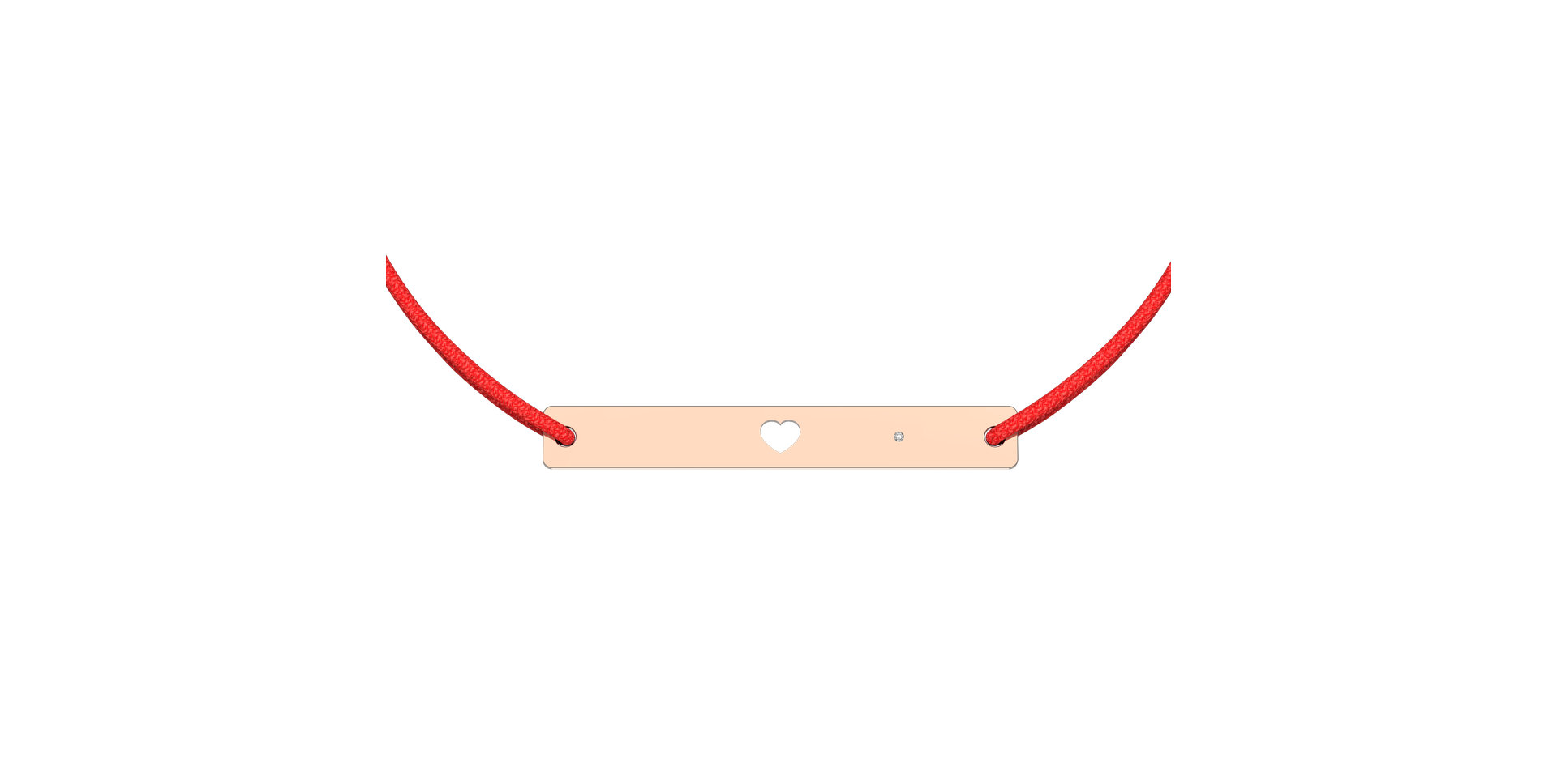 Diamantový náramek se šňůrkou Love U