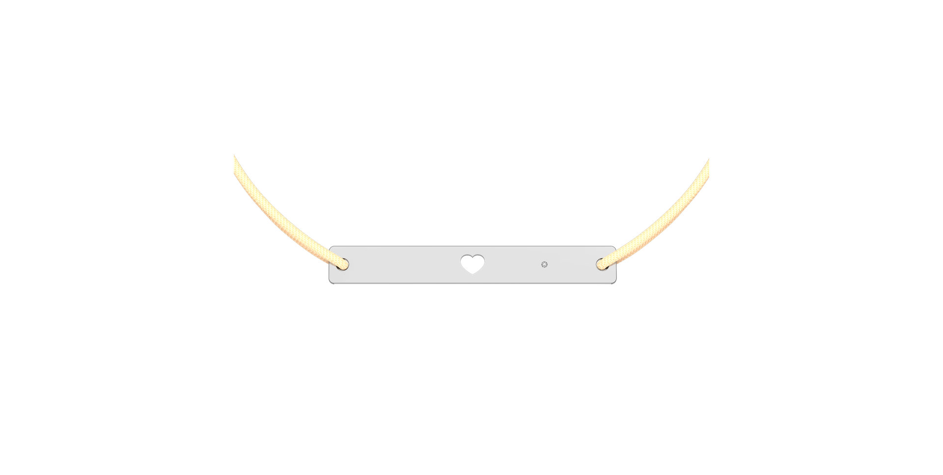 Diamantový náramek se šňůrkou Love U