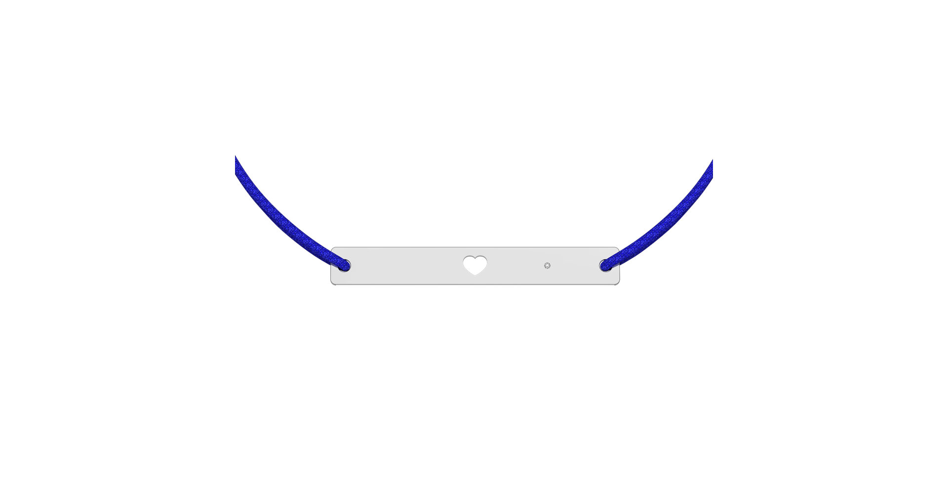 Diamantový náramek se šňůrkou Love U