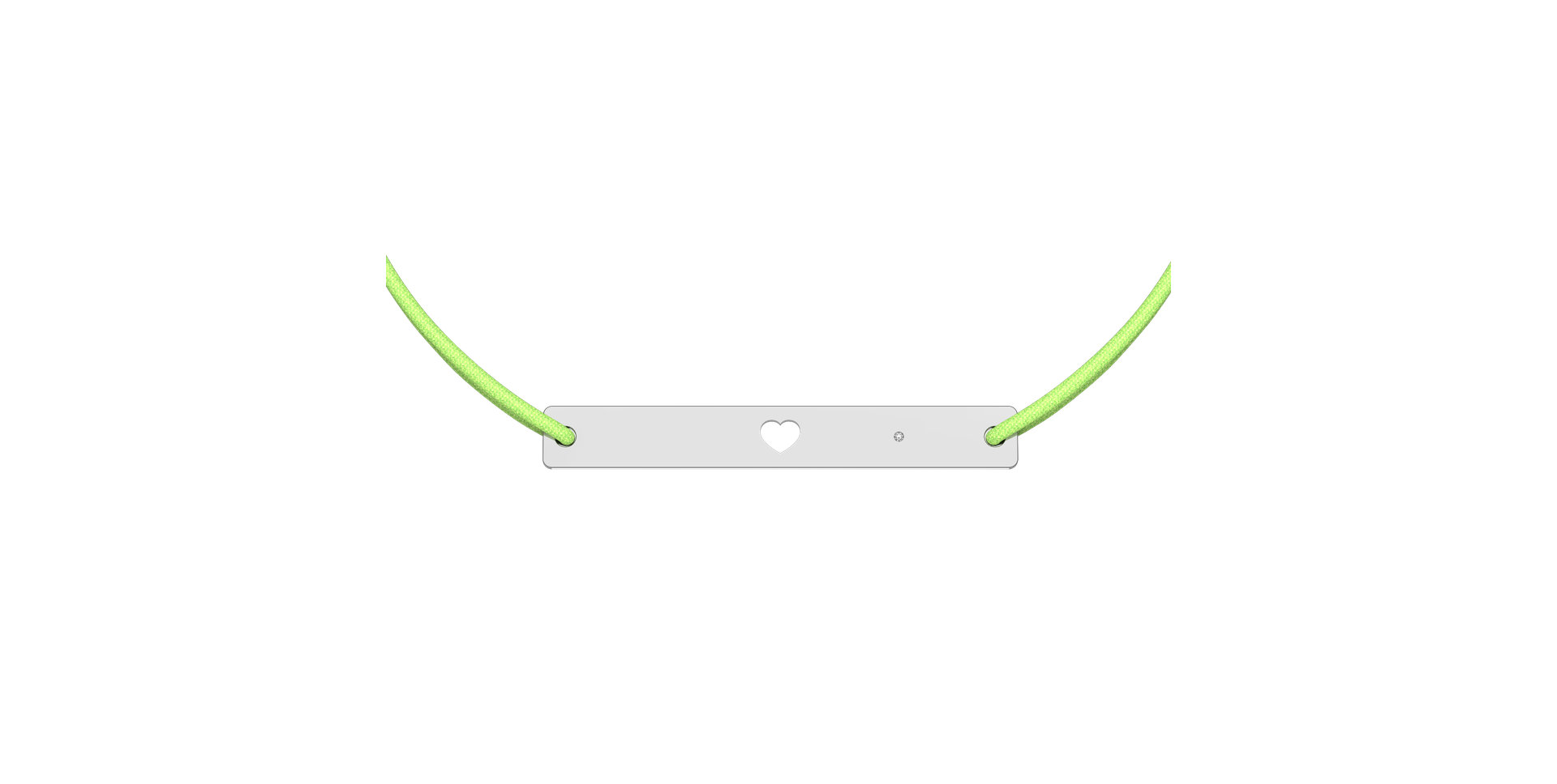 Diamantový náramek se šňůrkou Love U