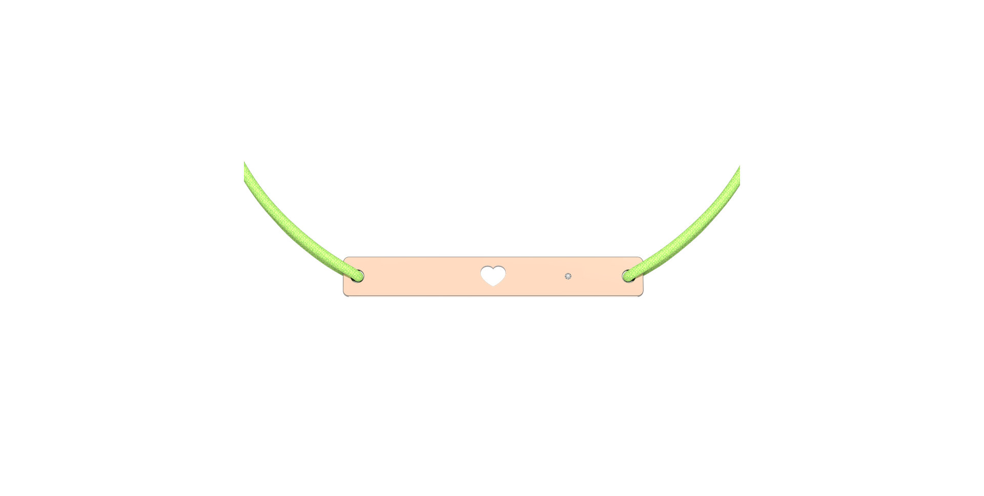 Diamantový náramek se šňůrkou Love U