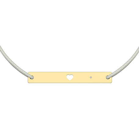 Diamantový náramek se šňůrkou Love U