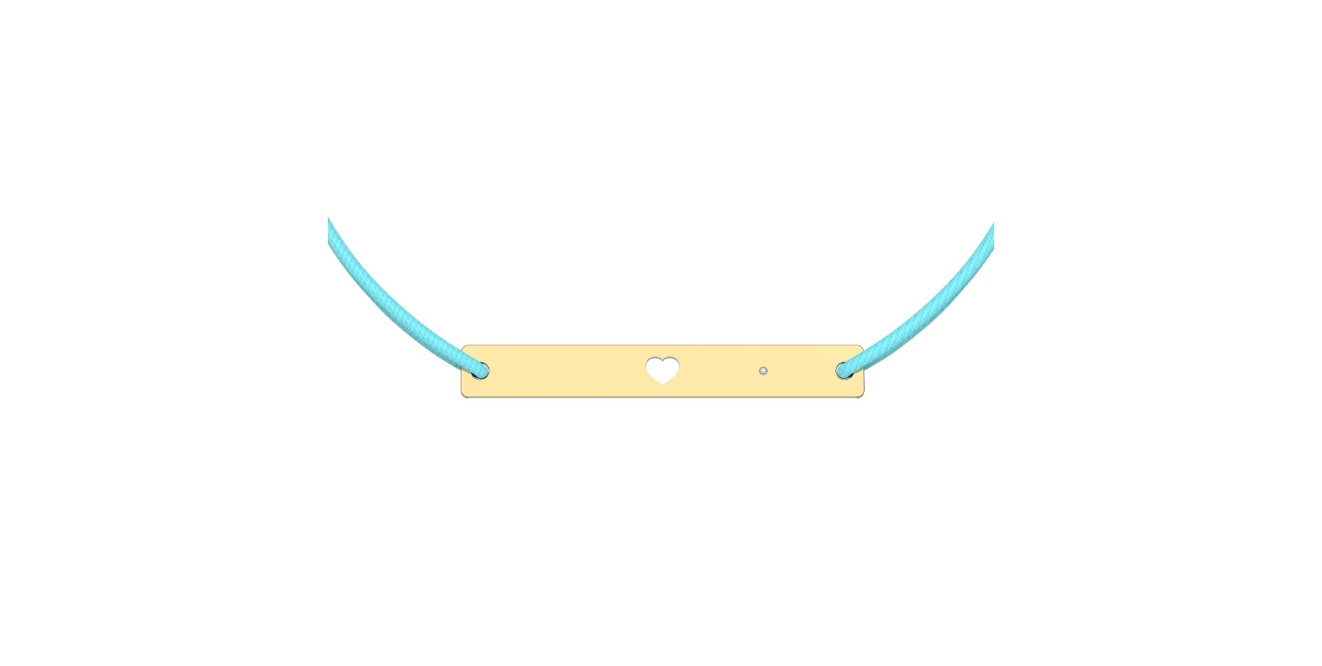 Diamantový náramek se šňůrkou Love U