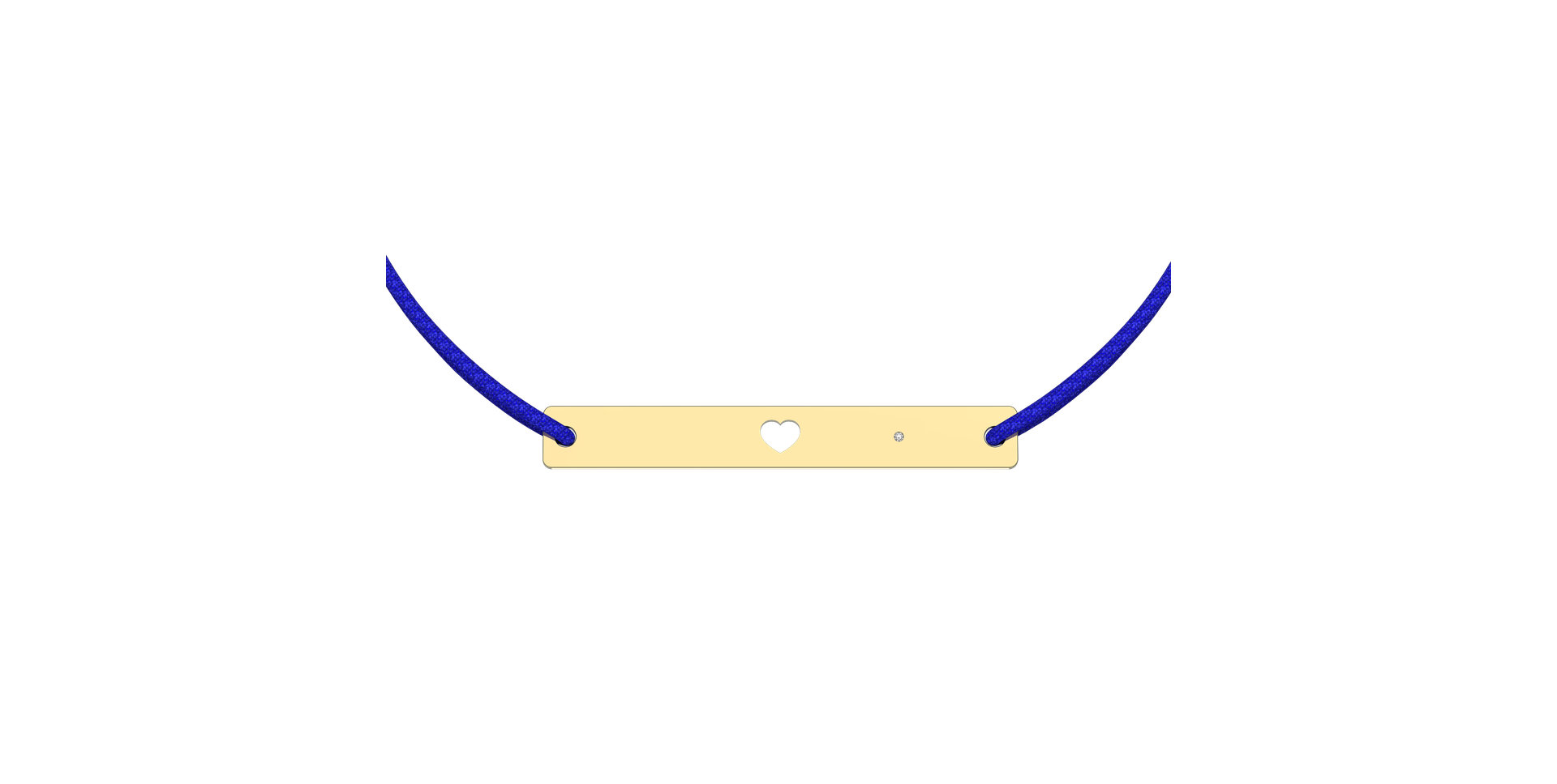 Diamantový náramek se šňůrkou Love U