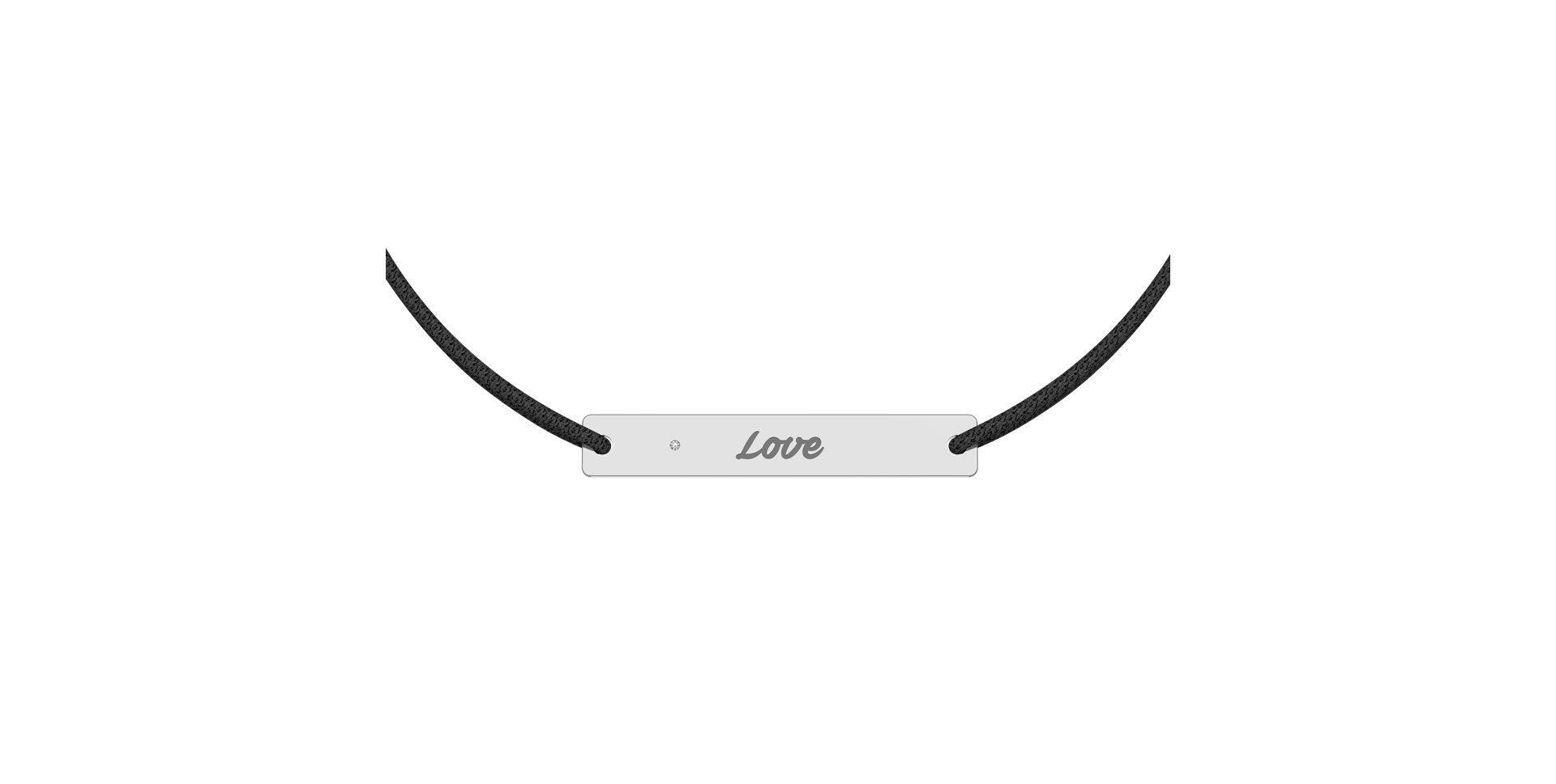 Diamantový náramek se šňůrkou Stamp Diamond