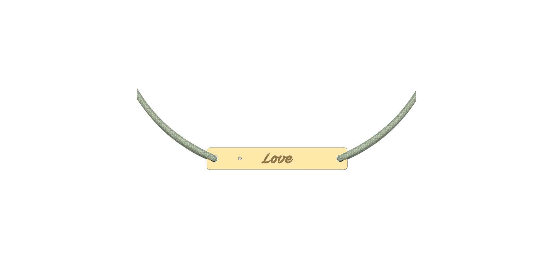 Diamantový náramek se šňůrkou Stamp Diamond