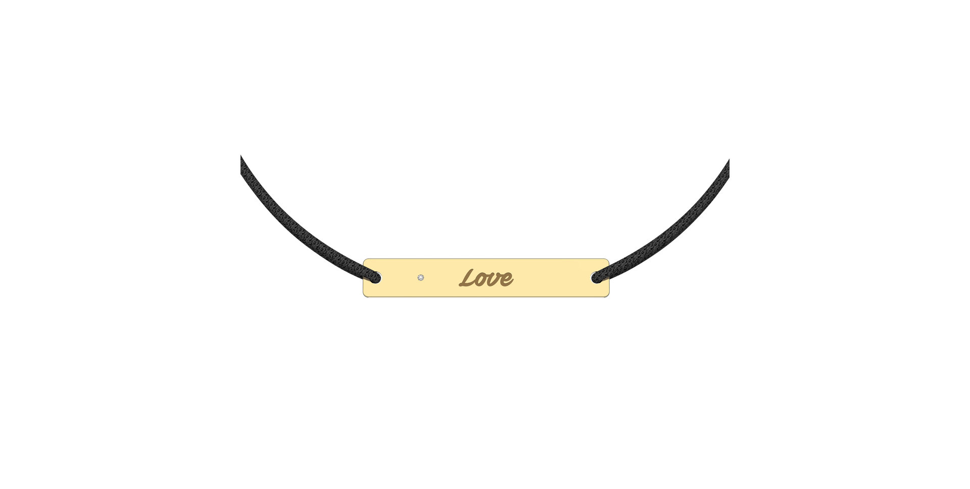 Diamantový náramek se šňůrkou Stamp Diamond