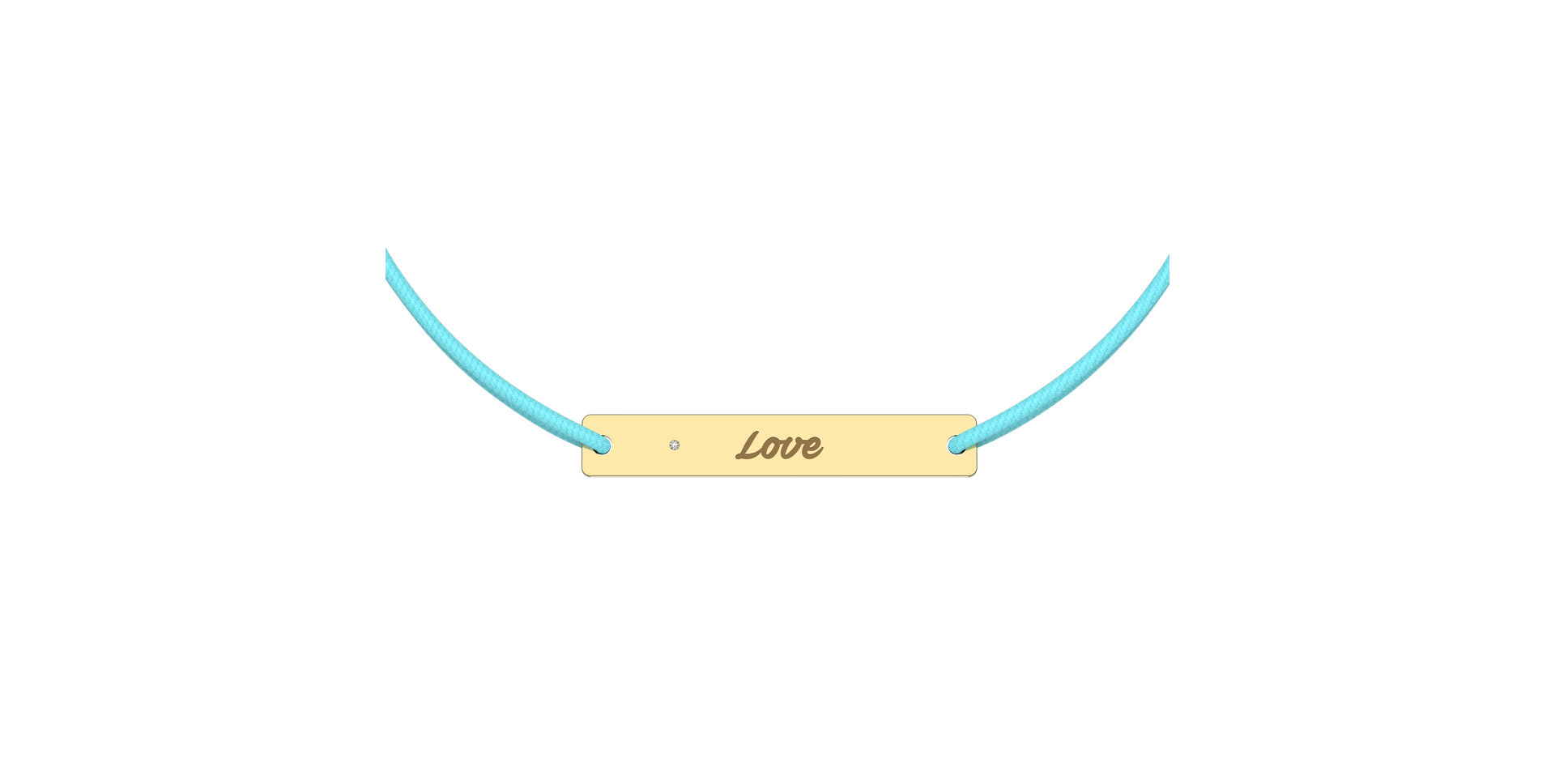 Diamantový náramek se šňůrkou Stamp Diamond