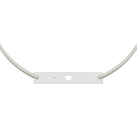 Diamantový náramek se šňůrkou Heart Stamp