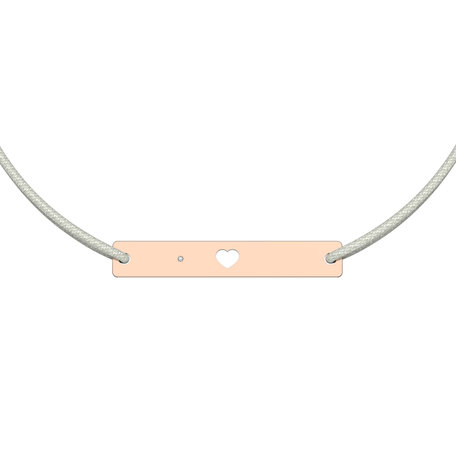 Diamantový náramek se šňůrkou Heart Stamp