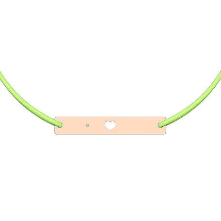 Diamantový náramek se šňůrkou Heart Stamp