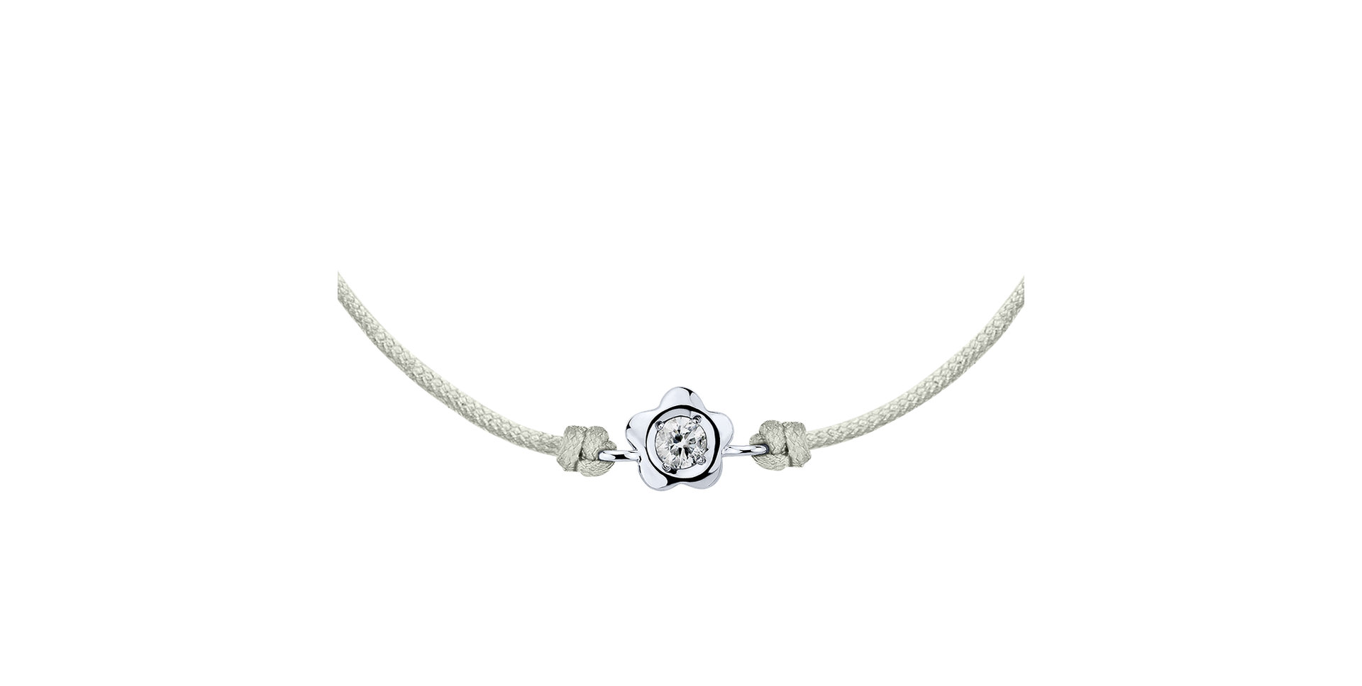 Diamantový náramek se šňůrkou Diamond Blossom