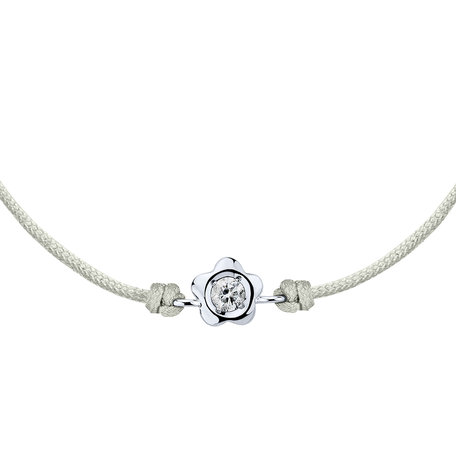 Diamantový náramek se šňůrkou Diamond Blossom