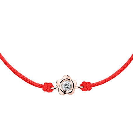 Diamantový náramek se šňůrkou Diamond Blossom