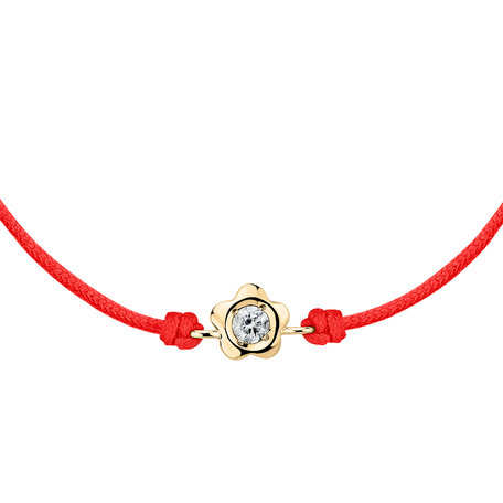 Diamantový náramek se šňůrkou Diamond Blossom