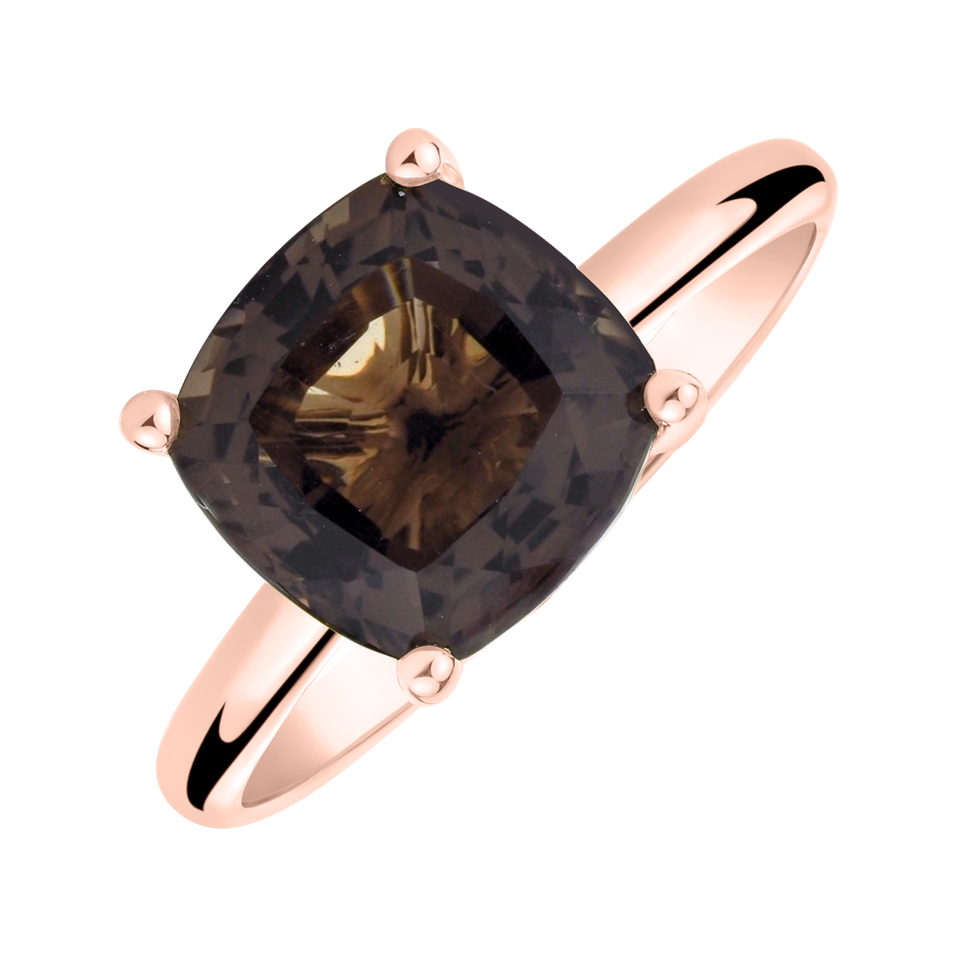 Prsten se smoky quartzem Bonbon