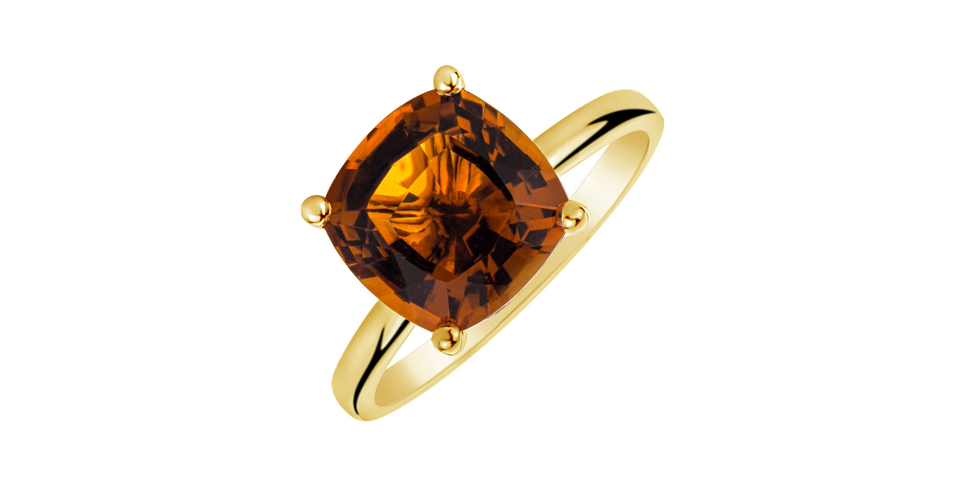 Prsten s citrínem madeira Bonbon