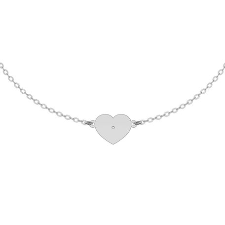 Náramek s diamantem Glittering Heart