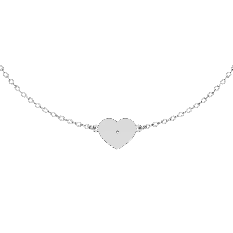 Náramek s diamantem Glittering Heart