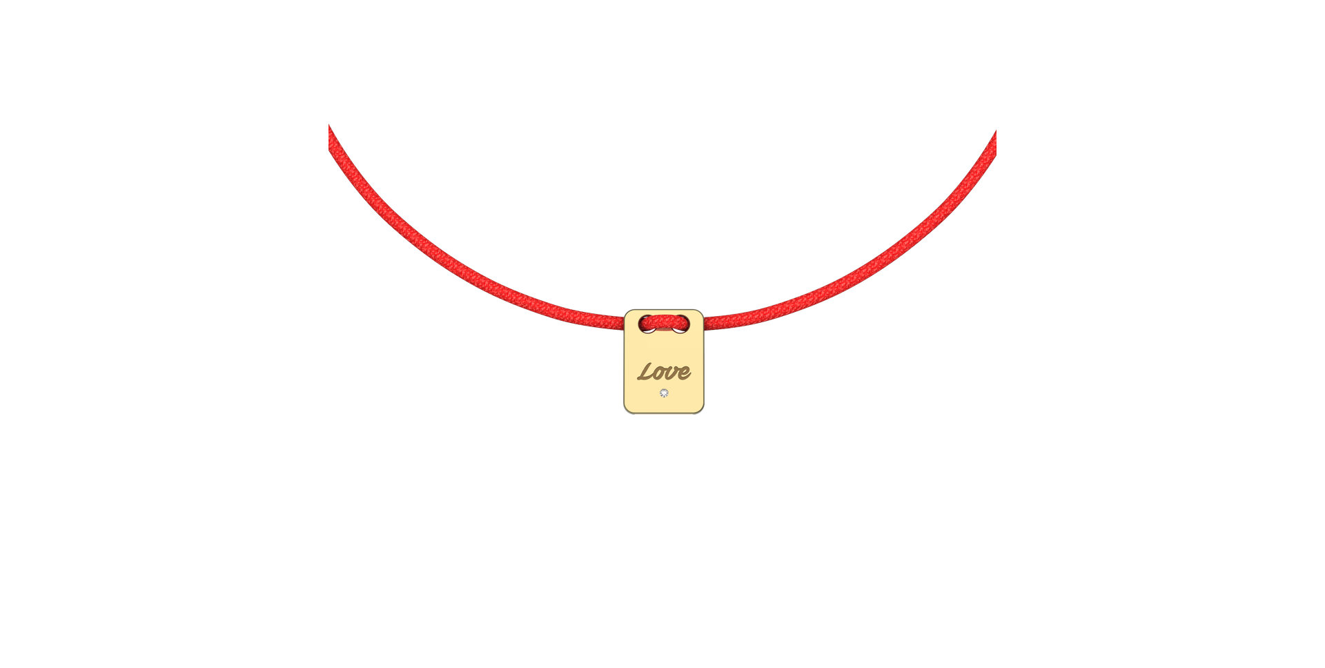 Diamantový náramek se šňůrkou Mini Stamp Love