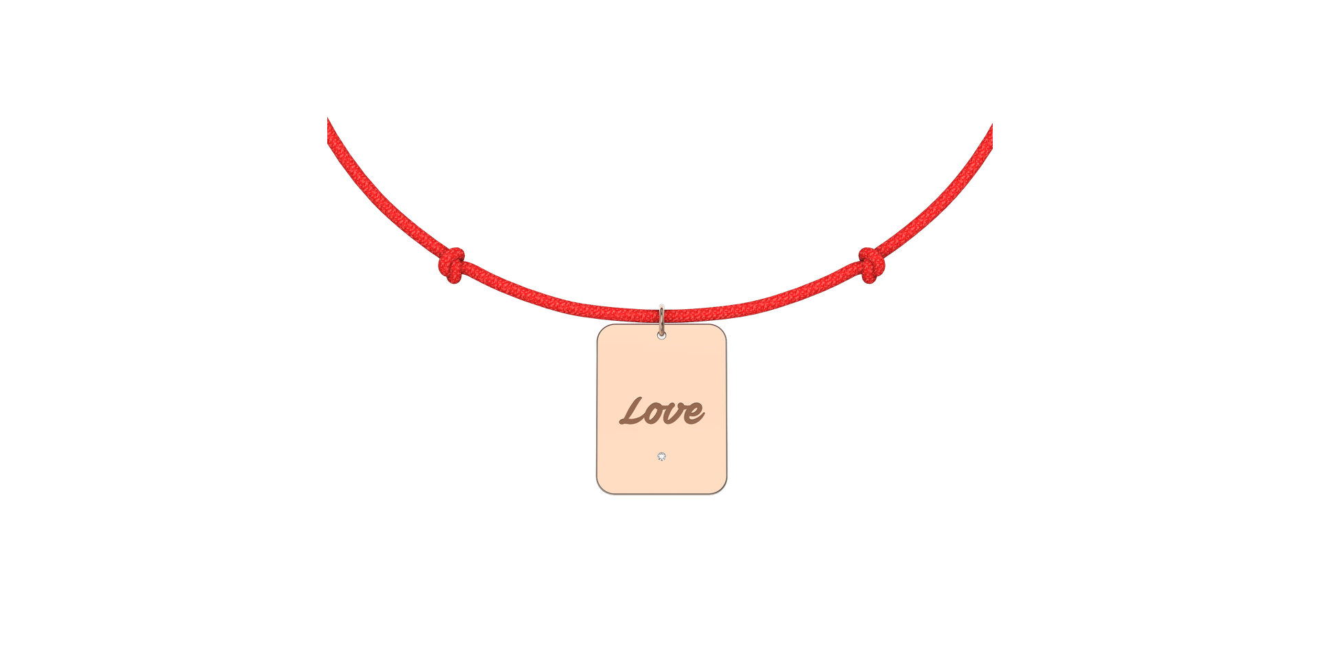 Diamantový náramek se šňůrkou Stamp Love