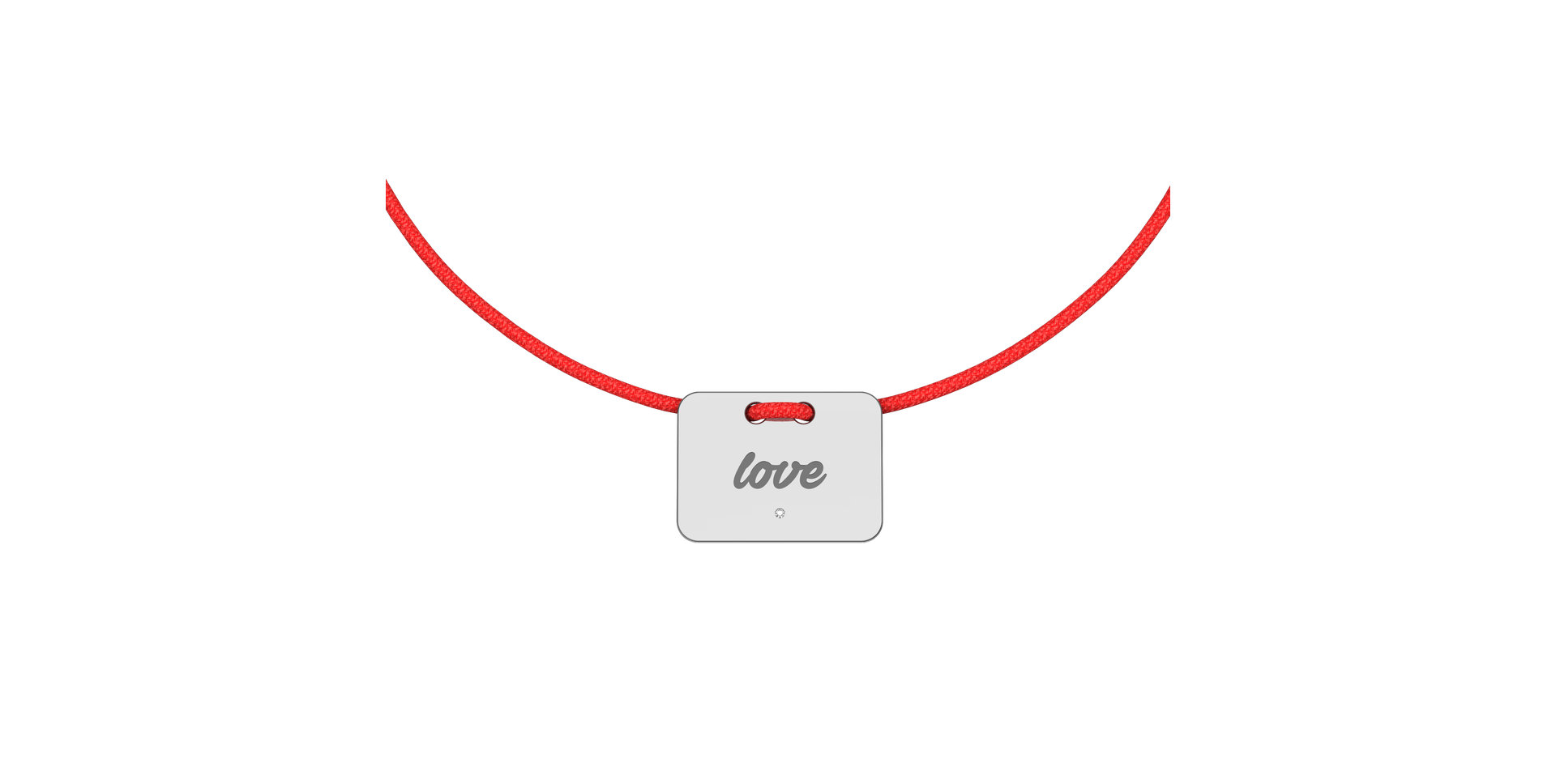 Diamantový náramek se šňůrkou Military Stamp Love