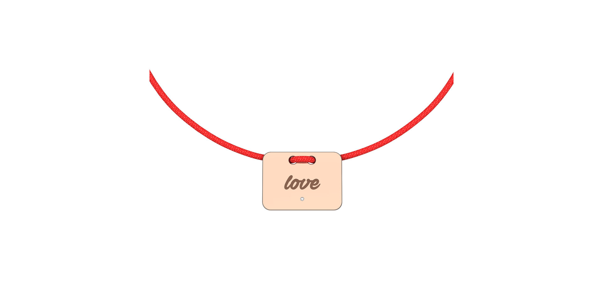 Diamantový náramek se šňůrkou Military Stamp Love