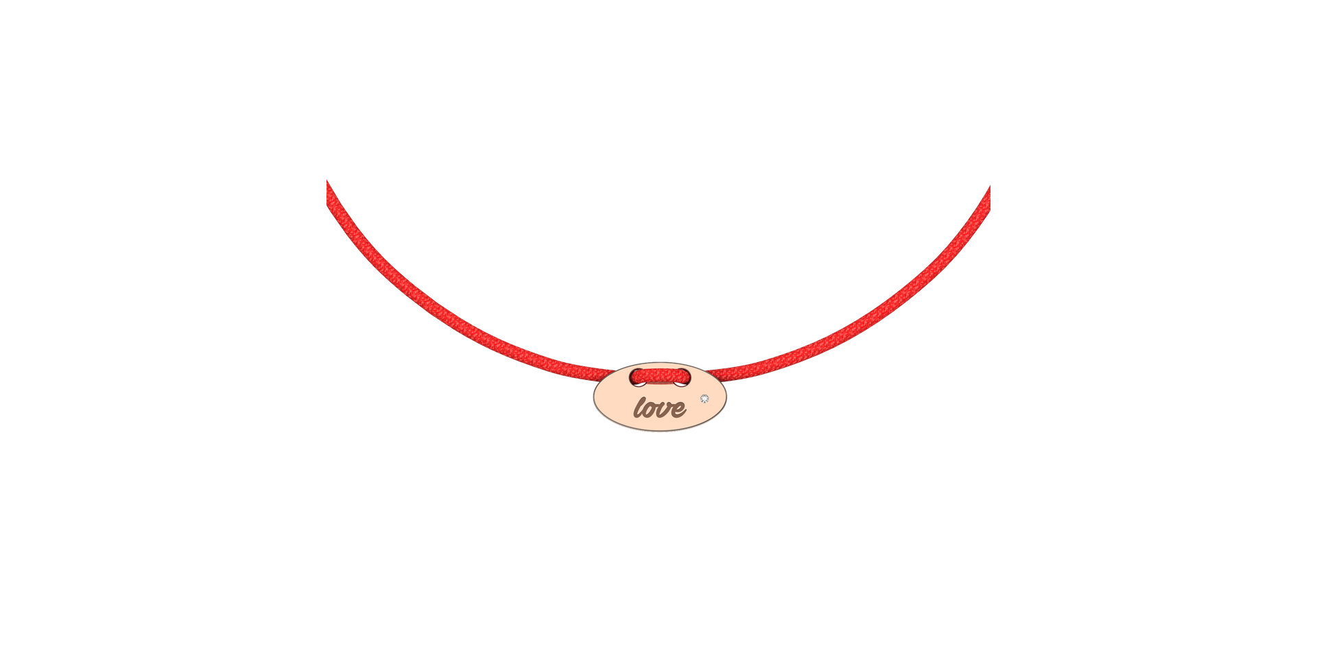 Diamantový náramek se šňůrkou Mini Stamp