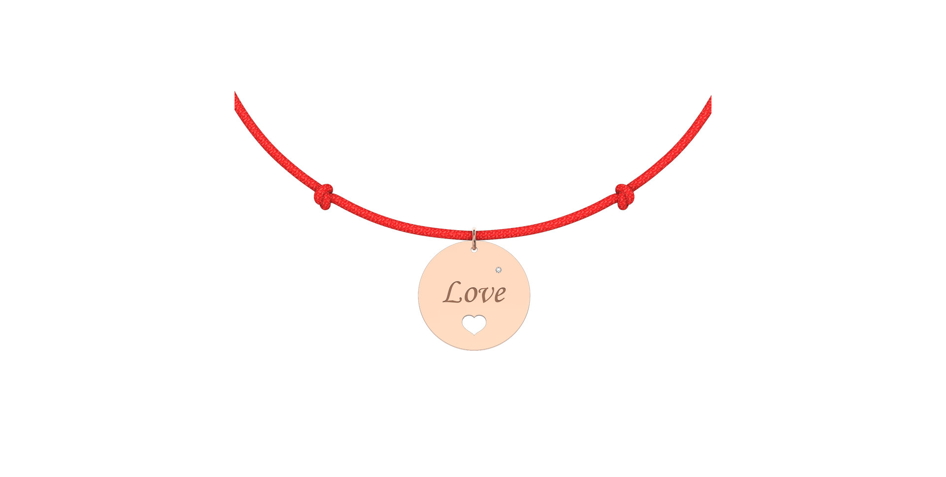 Diamantový náramek se šňůrkou Love Magical