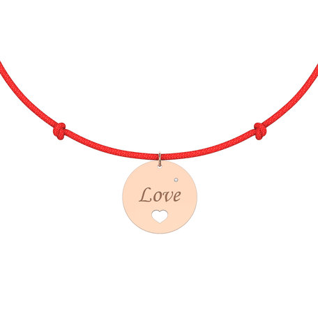 Diamantový náramek se šňůrkou Love Magical
