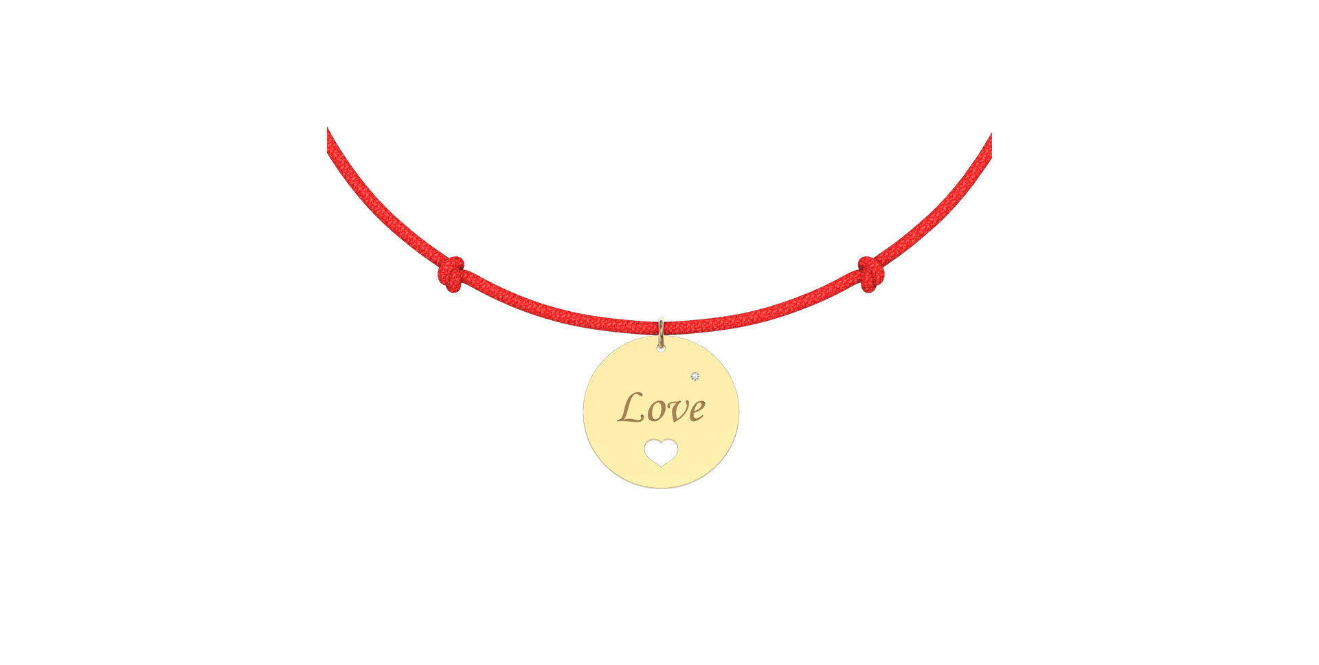 Diamantový náramek se šňůrkou Love Magical