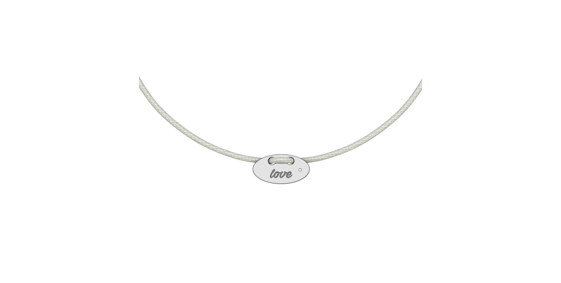 Diamantový náramek se šňůrkou Mini Stamp