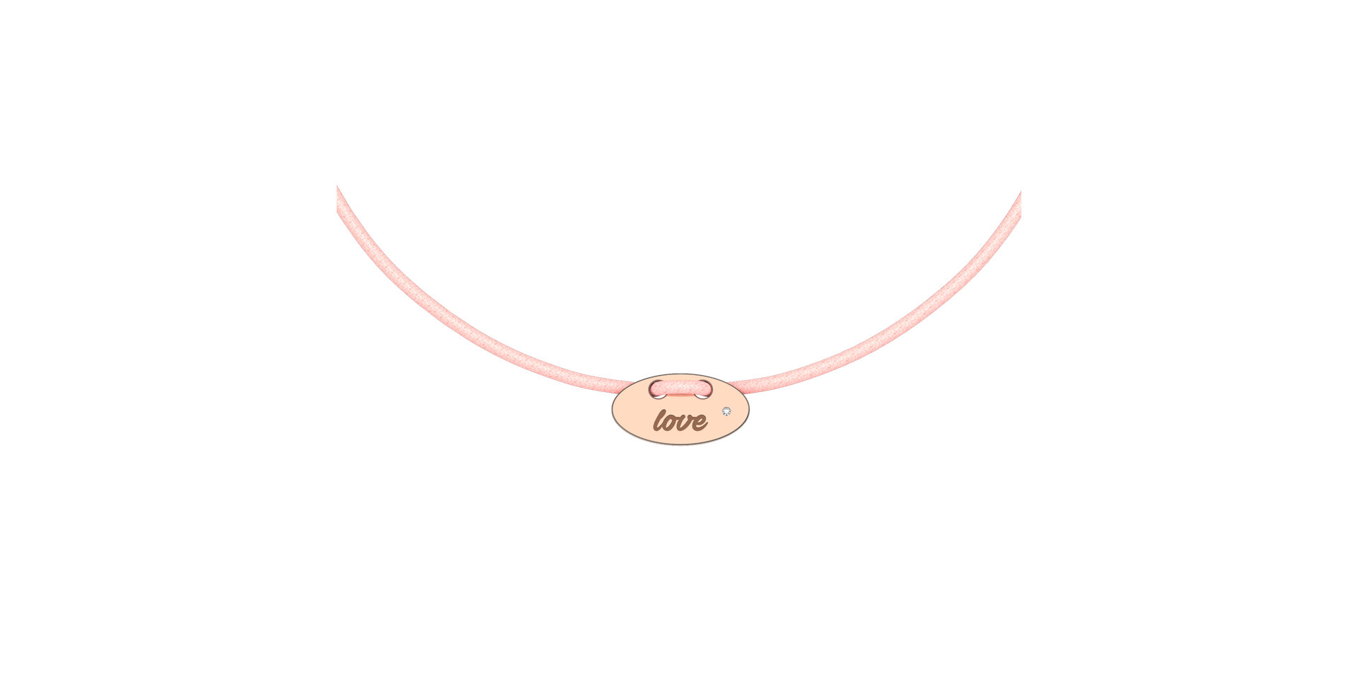 Diamantový náramek se šňůrkou Mini Stamp