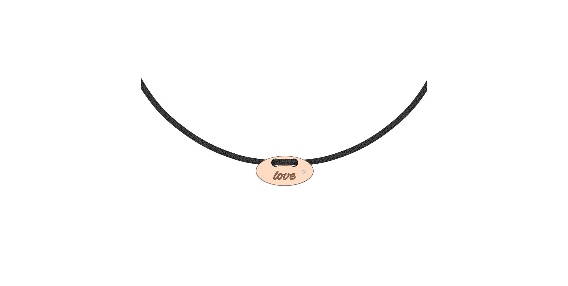 Diamantový náramek se šňůrkou Mini Stamp