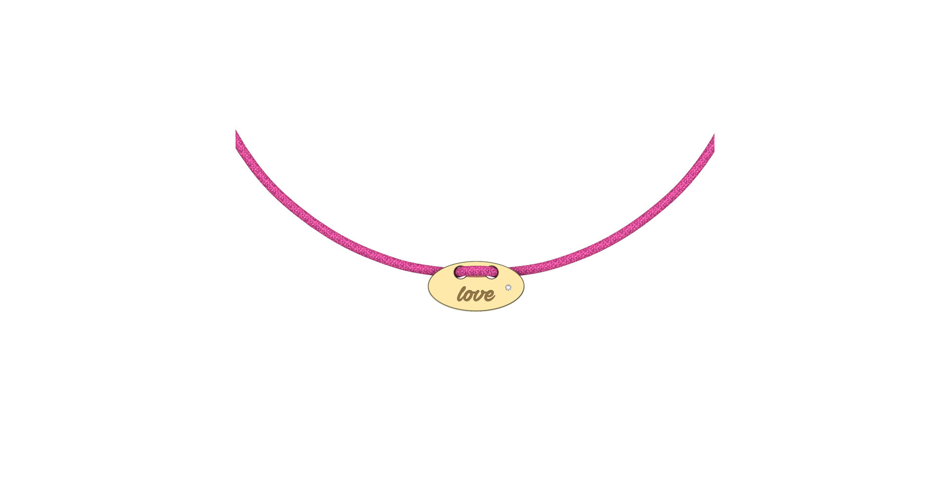 Diamantový náramek se šňůrkou Mini Stamp