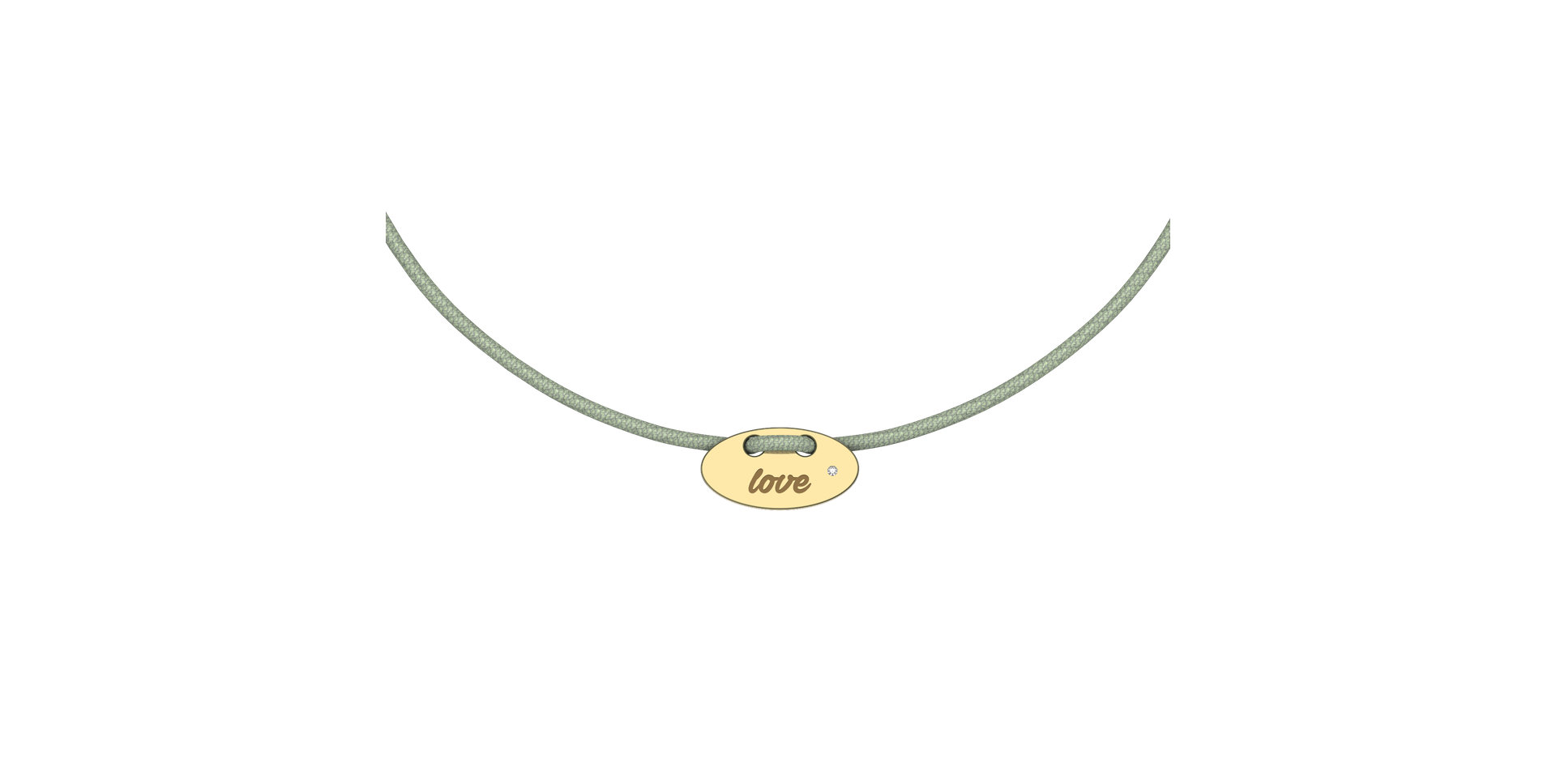 Diamantový náramek se šňůrkou Mini Stamp