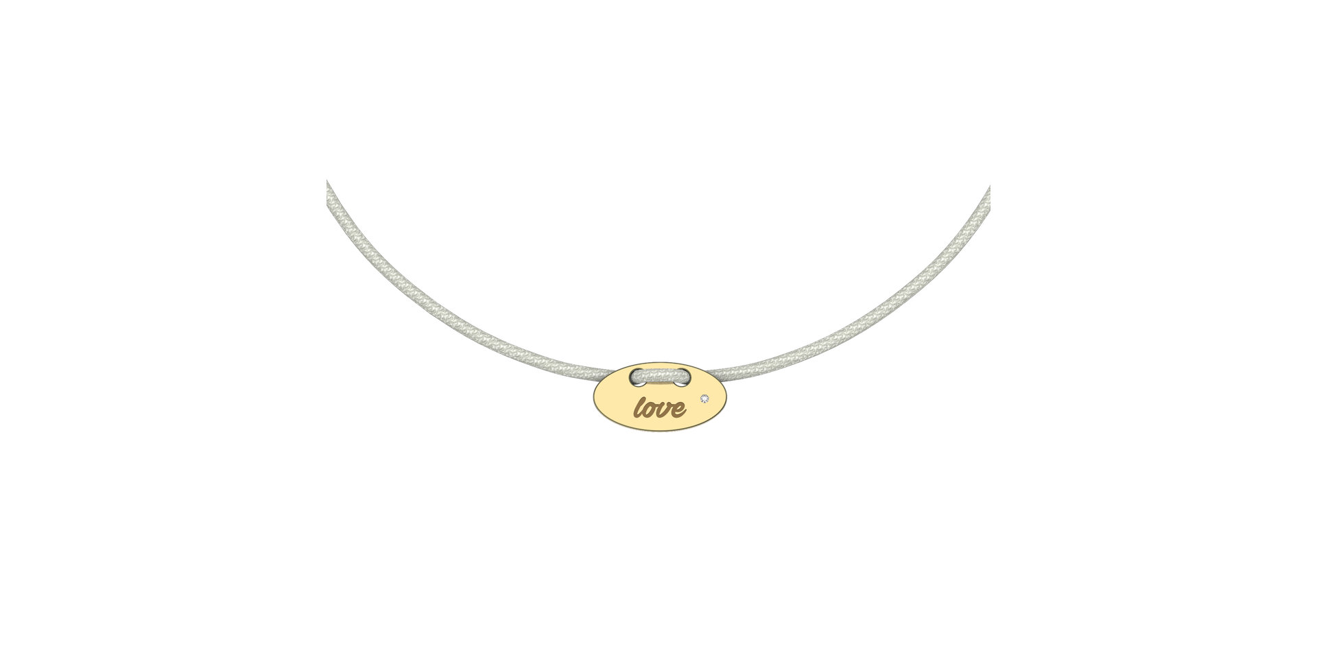 Diamantový náramek se šňůrkou Mini Stamp