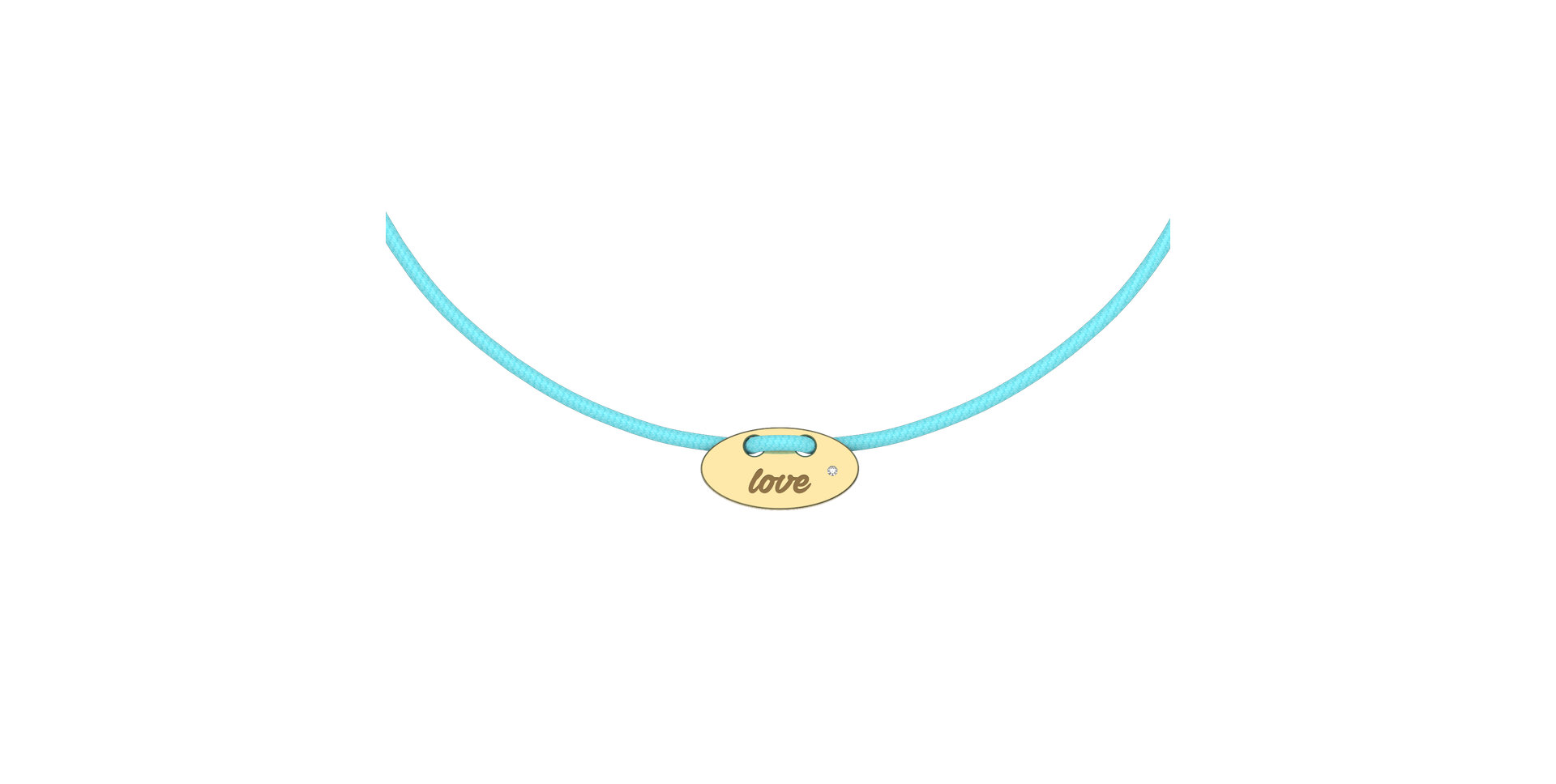 Diamantový náramek se šňůrkou Mini Stamp