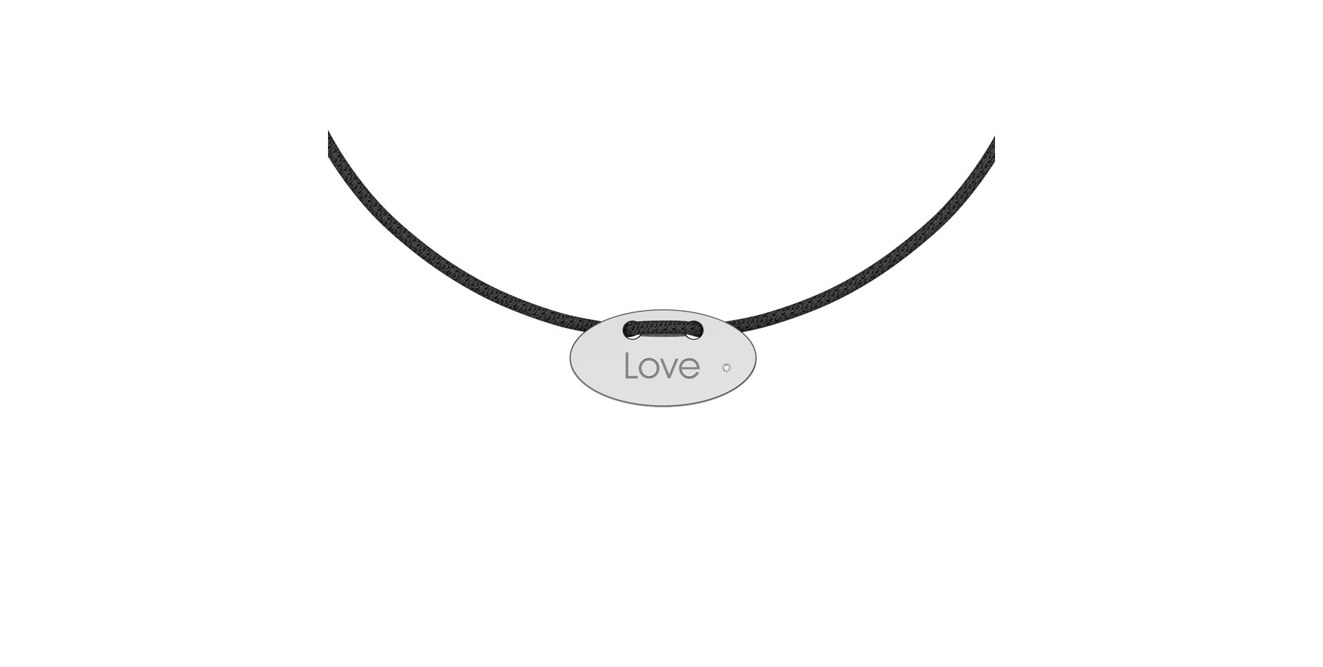 Diamantový náramek se šňůrkou Stamp