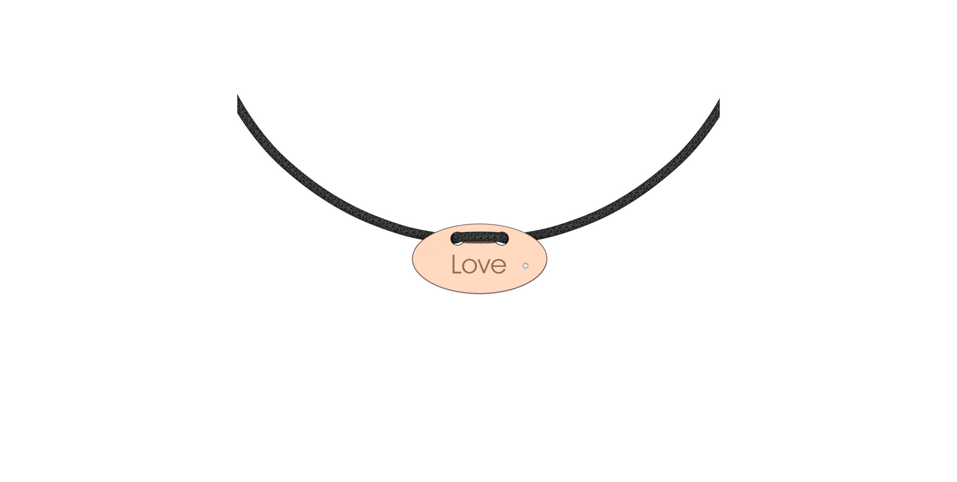 Diamantový náramek se šňůrkou Stamp