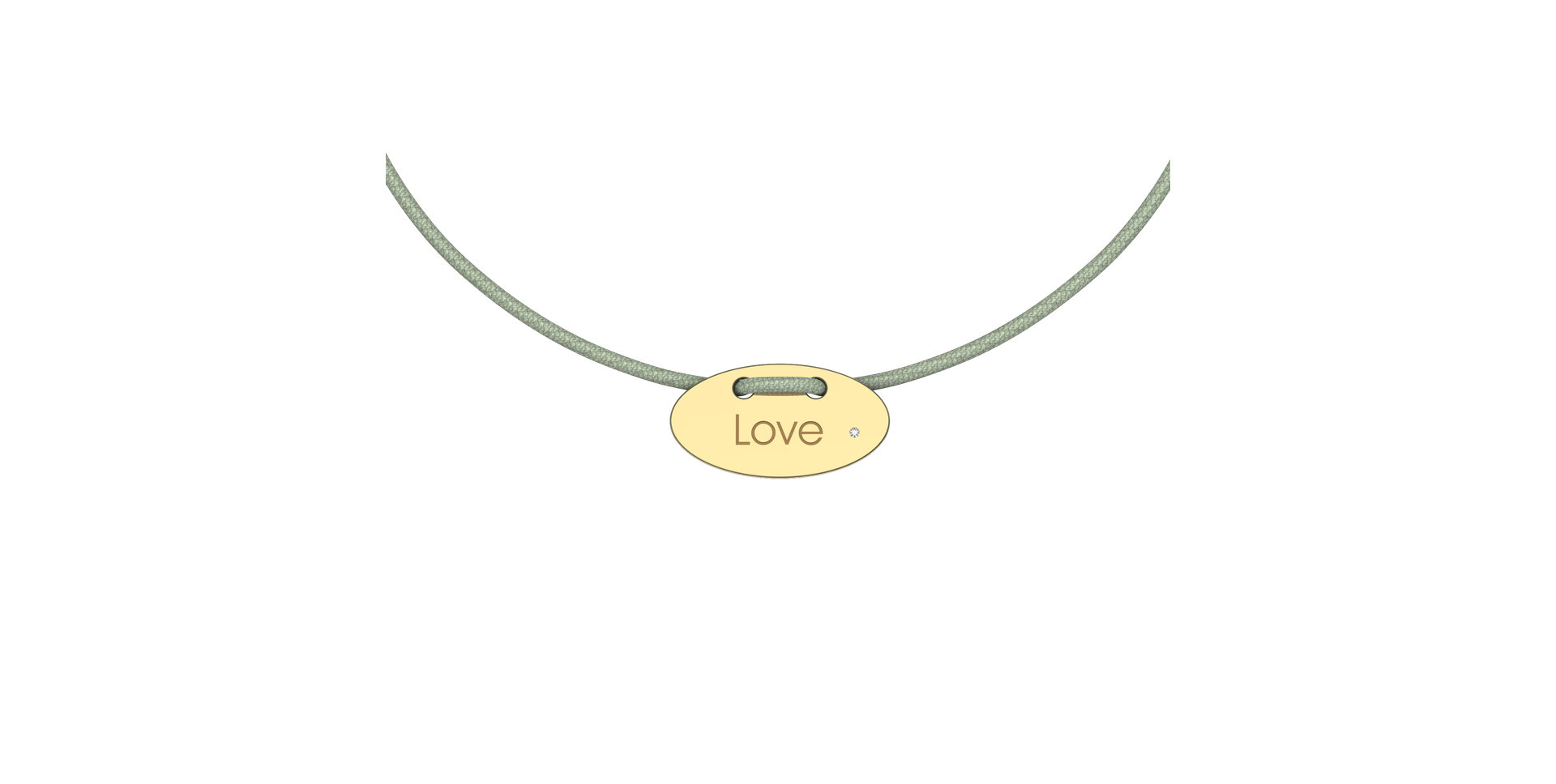 Diamantový náramek se šňůrkou Stamp