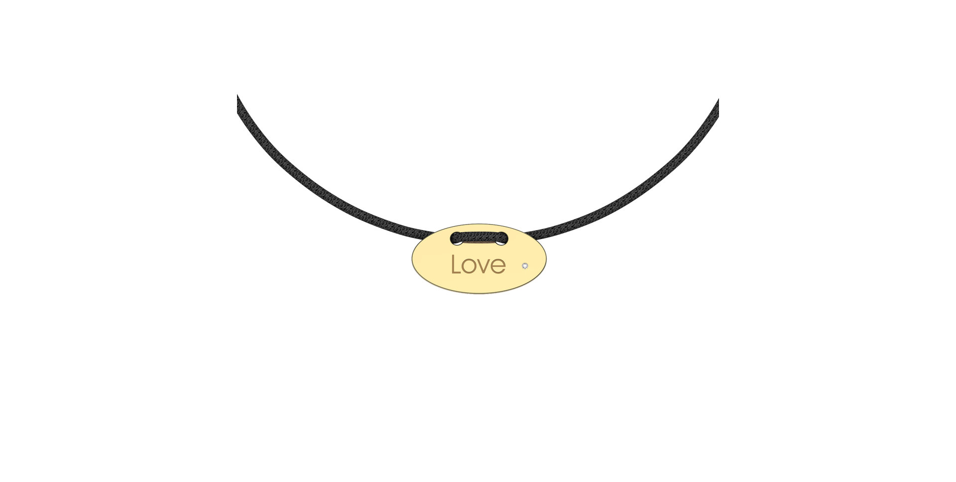 Diamantový náramek se šňůrkou Stamp