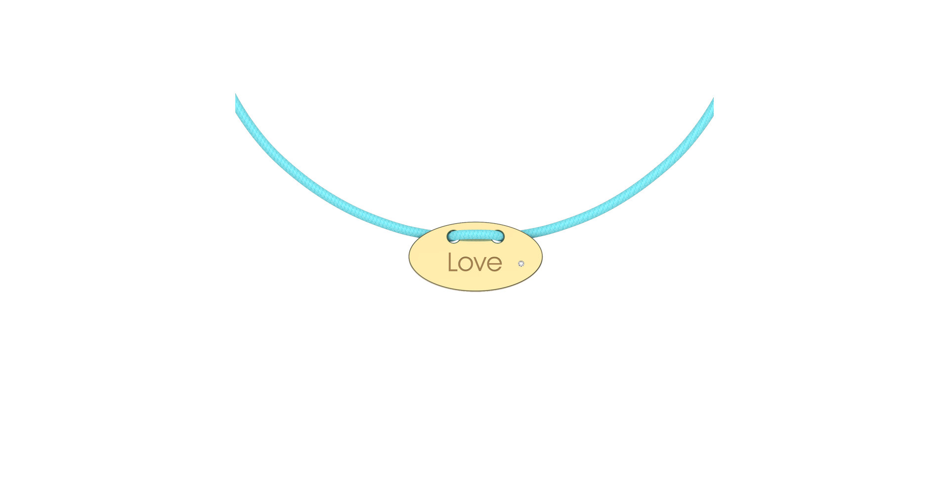 Diamantový náramek se šňůrkou Stamp