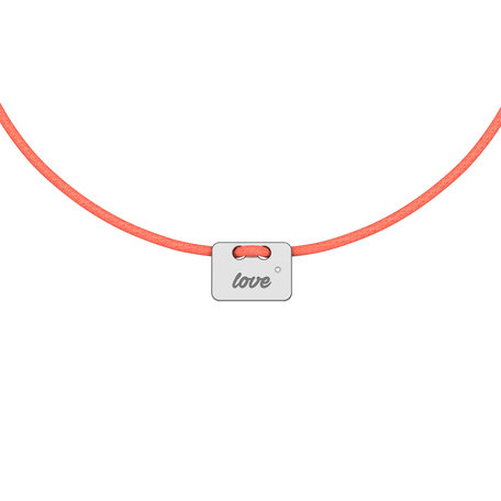 Diamantový náramek se šňůrkou Military Stamp Love