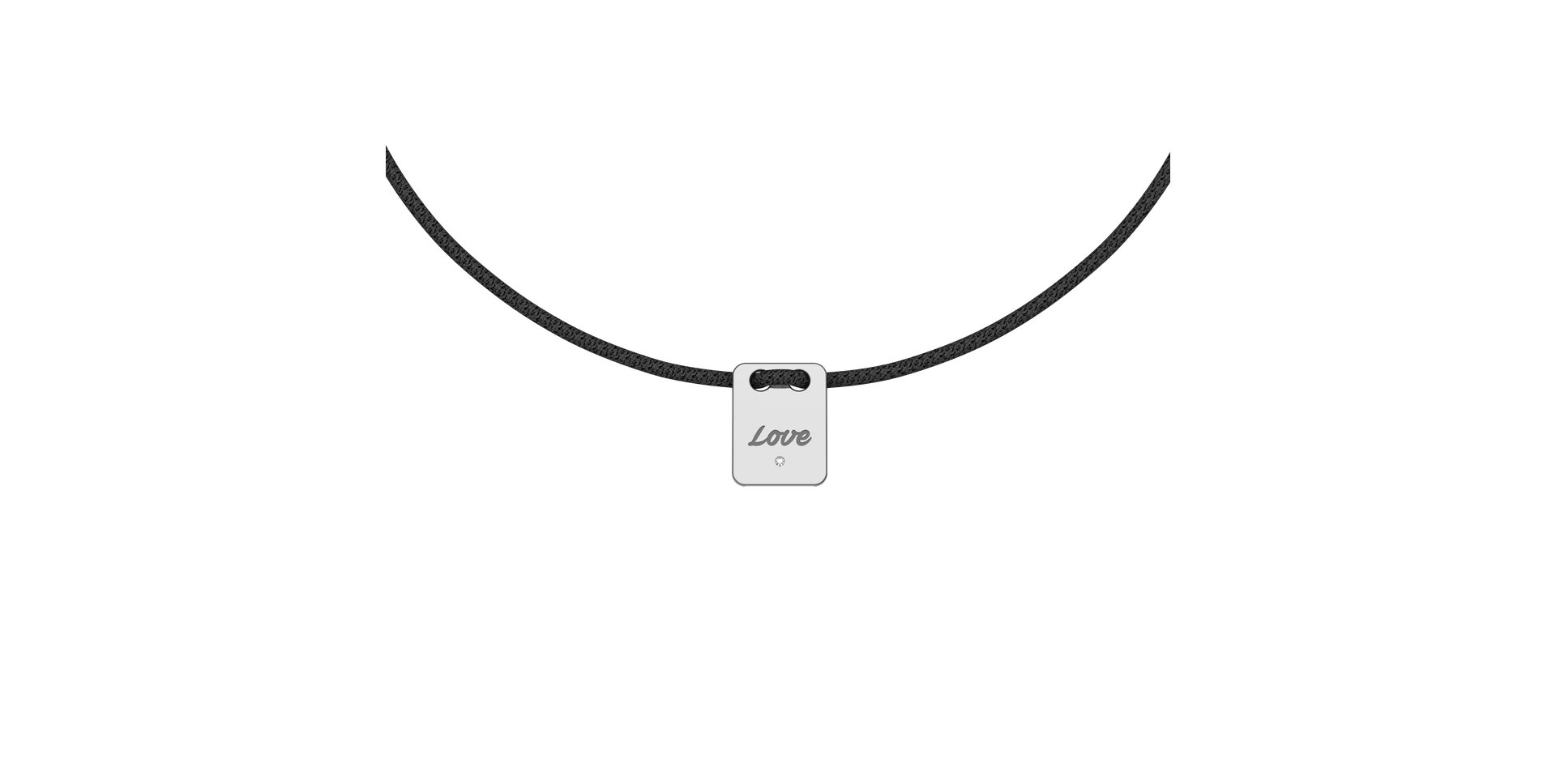 Diamantový náramek se šňůrkou Mini Stamp Love