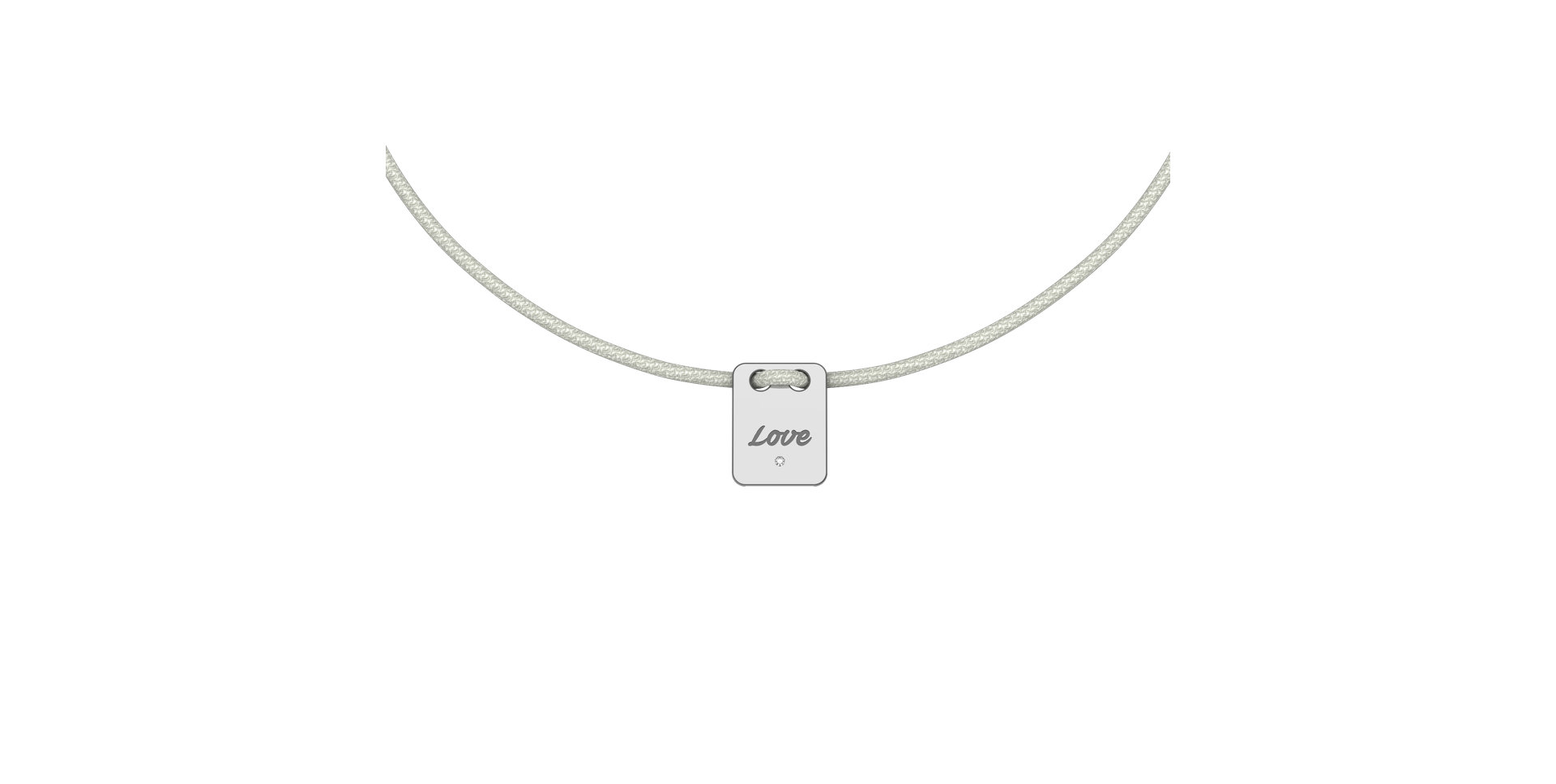 Diamantový náramek se šňůrkou Mini Stamp Love