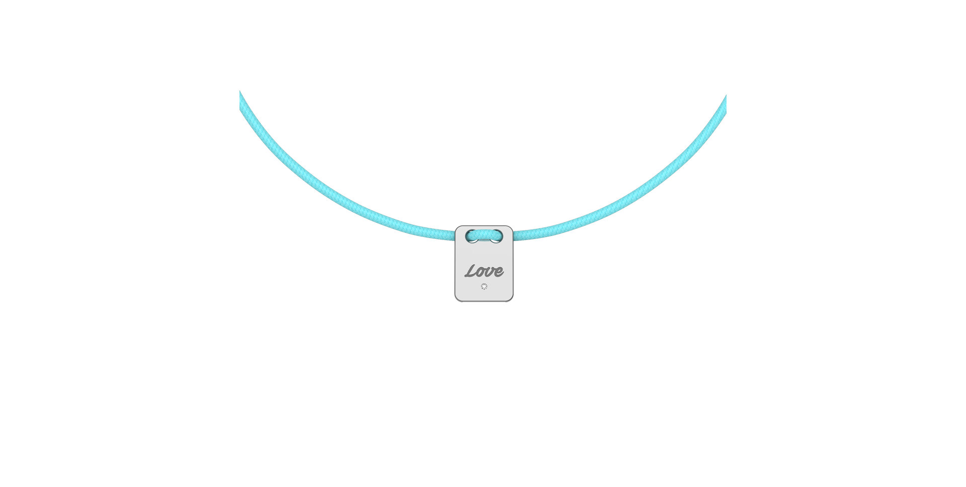 Diamantový náramek se šňůrkou Mini Stamp Love