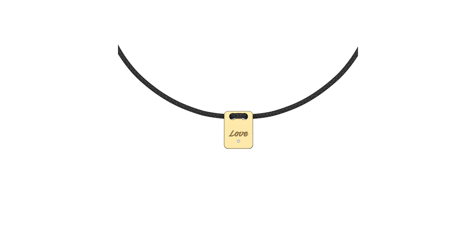 Diamantový náramek se šňůrkou Mini Stamp Love