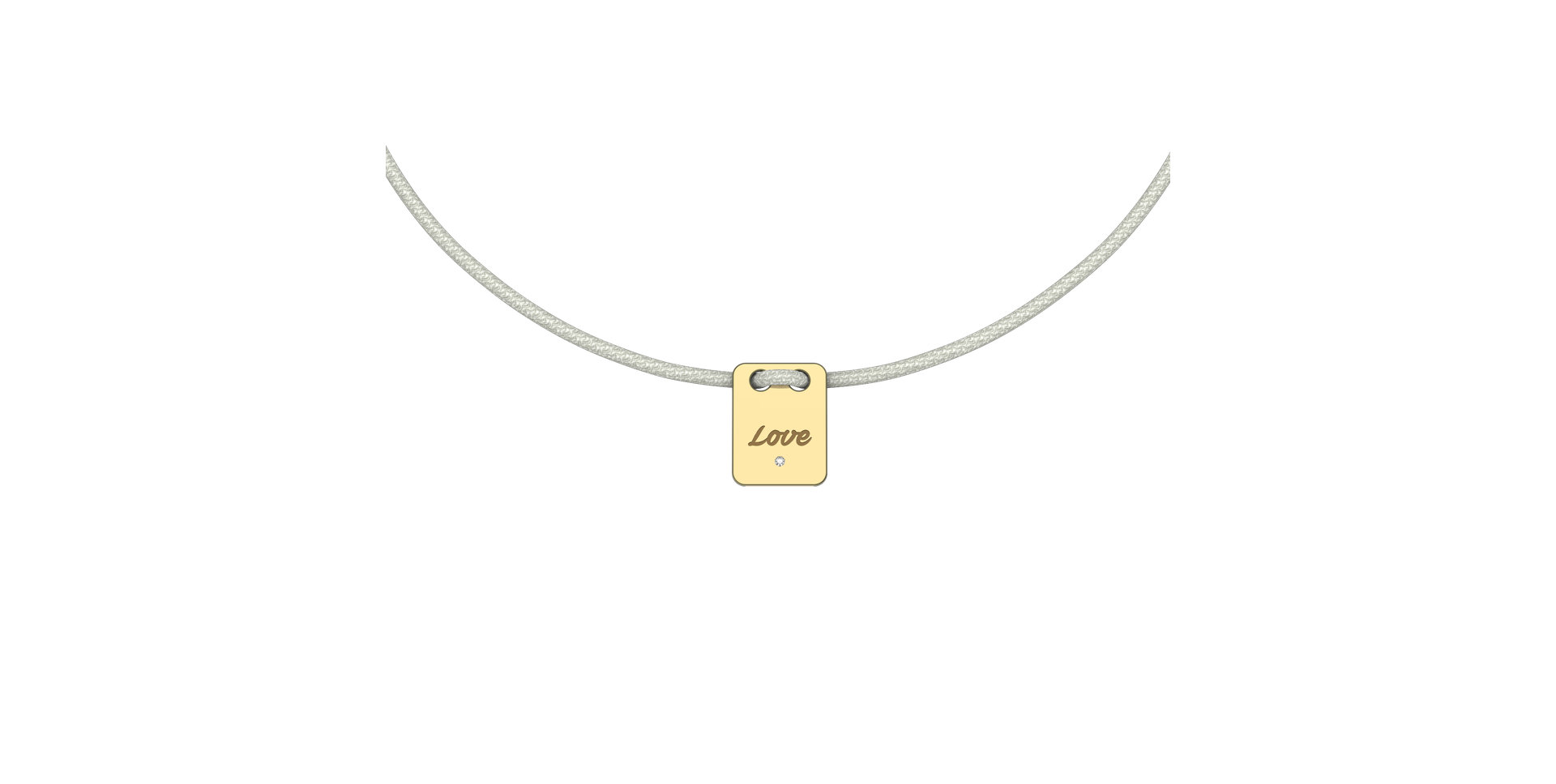 Diamantový náramek se šňůrkou Mini Stamp Love